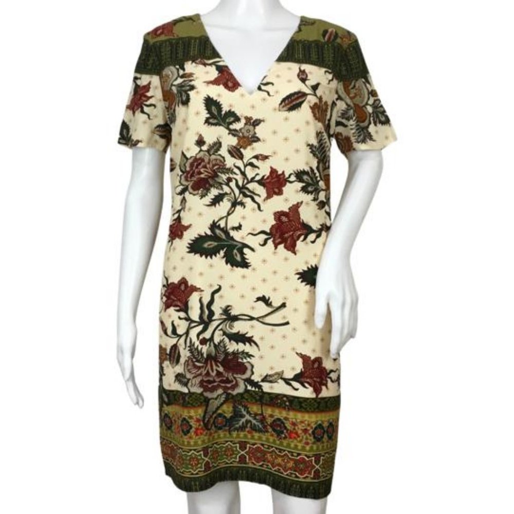 NWT Desigual Women's Mini Stamped Floral Dress Size 38